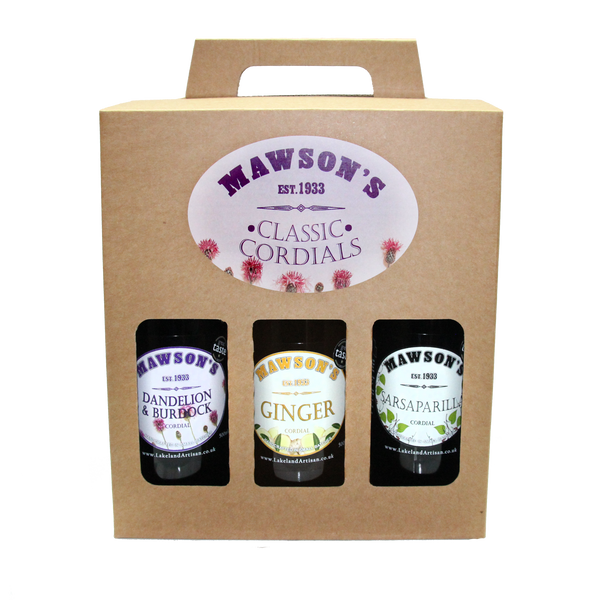 Mawson's Classic Cordials - 6 x 500ml Glass Bottles