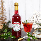 Holly Jolly Cranberry & Ginger Punch Cordial - 500ml Glass Bottle